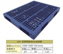 53# 雙面網(wǎng)格（熱合）加鋼管塑料托盤(pán)